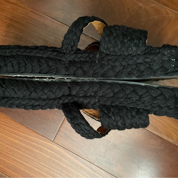 Clergerie Paris black raffia platform slides size 38 - Picture 4 of 5